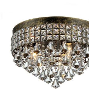 Melly 3-light Antique 16-inch Crystal Chandelier