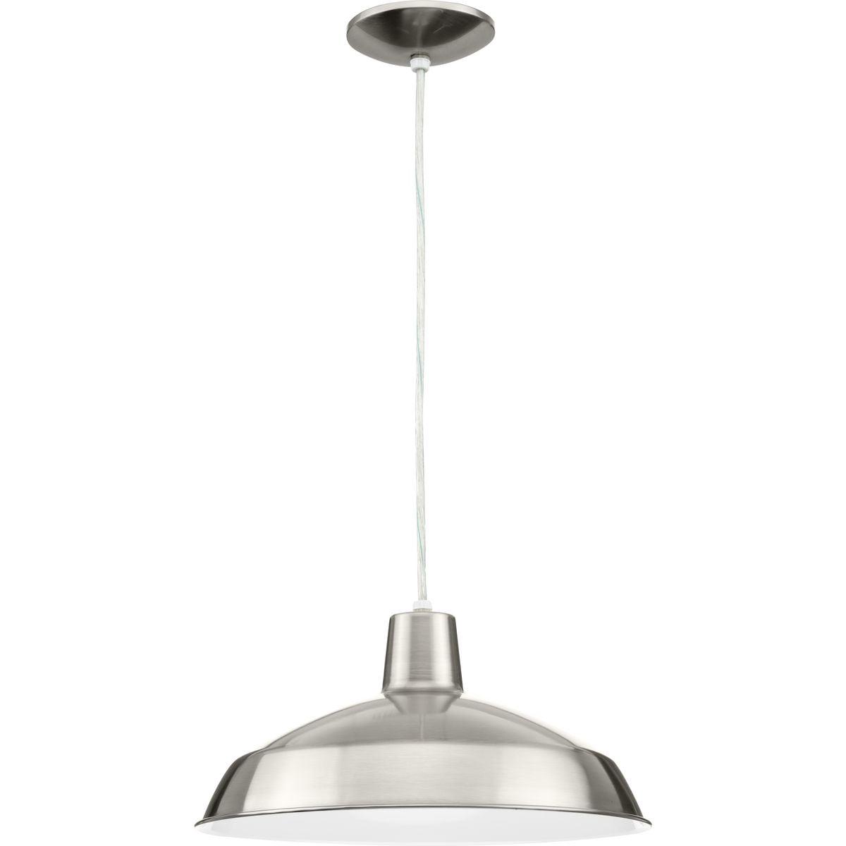 P5094-0930K9-Progress Lighting-Metal Shade - Pendants Light - 1 Light in Farmhouse style - 16 Inches wide by 7.5 Inches high-Brushed Nickel Finish-LED - Image 3