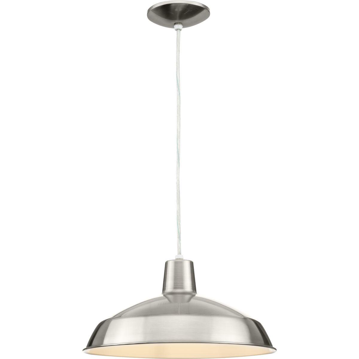 P5094-0930K9-Progress Lighting-Metal Shade - Pendants Light - 1 Light in Farmhouse style - 16 Inches wide by 7.5 Inches high-Brushed Nickel Finish-LED - Image 2