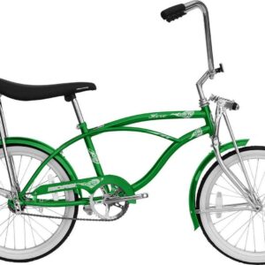 Micargi HERO 20" Beach Cruiser Coaster Brake Single Speed with Banana Seat Stainless Steel Spokes One Piece Crank Alloy Rims 36H Color: Green