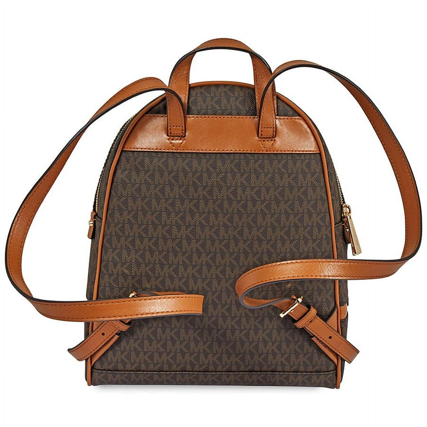 Michael Kors Rhea Medium Logo Print Backpack - Brown - Image 3