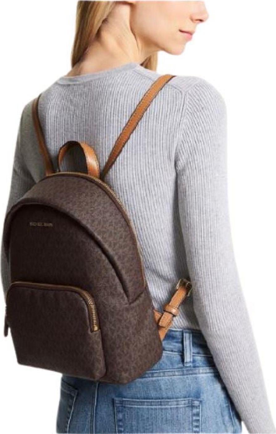 Michael Kors Womens Erin Large Backpack (Brown/Acorn) MK Signature - Image 4