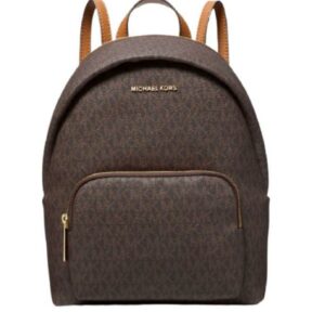 Michael Kors Womens Erin Large Backpack (Brown/Acorn) MK Signature