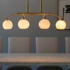 Michael Milk Glass 6-Light Island Light