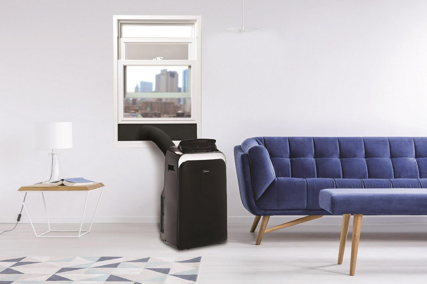 Midea 10,000 BTU (13,500 BTU ASHRAE) 115V Smart Portable Air Conditioner with Remote, Covers up to 450 Sq. ft., MAP10S1WBL, Black, New - Image 7