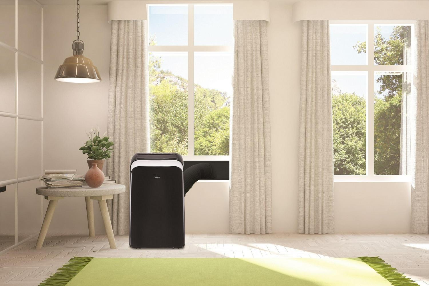 Midea 10,000 BTU (13,500 BTU ASHRAE) 115V Smart Portable Air Conditioner with Remote, Covers up to 450 Sq. ft., MAP10S1WBL, Black, New - Image 6