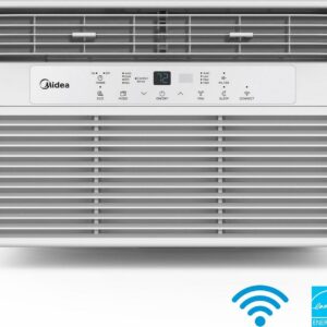 Midea 14,500 BTU 115V Smart Window Air Conditioner with Remote, up to 700 Sq. ft., MAW15S1WWT, New