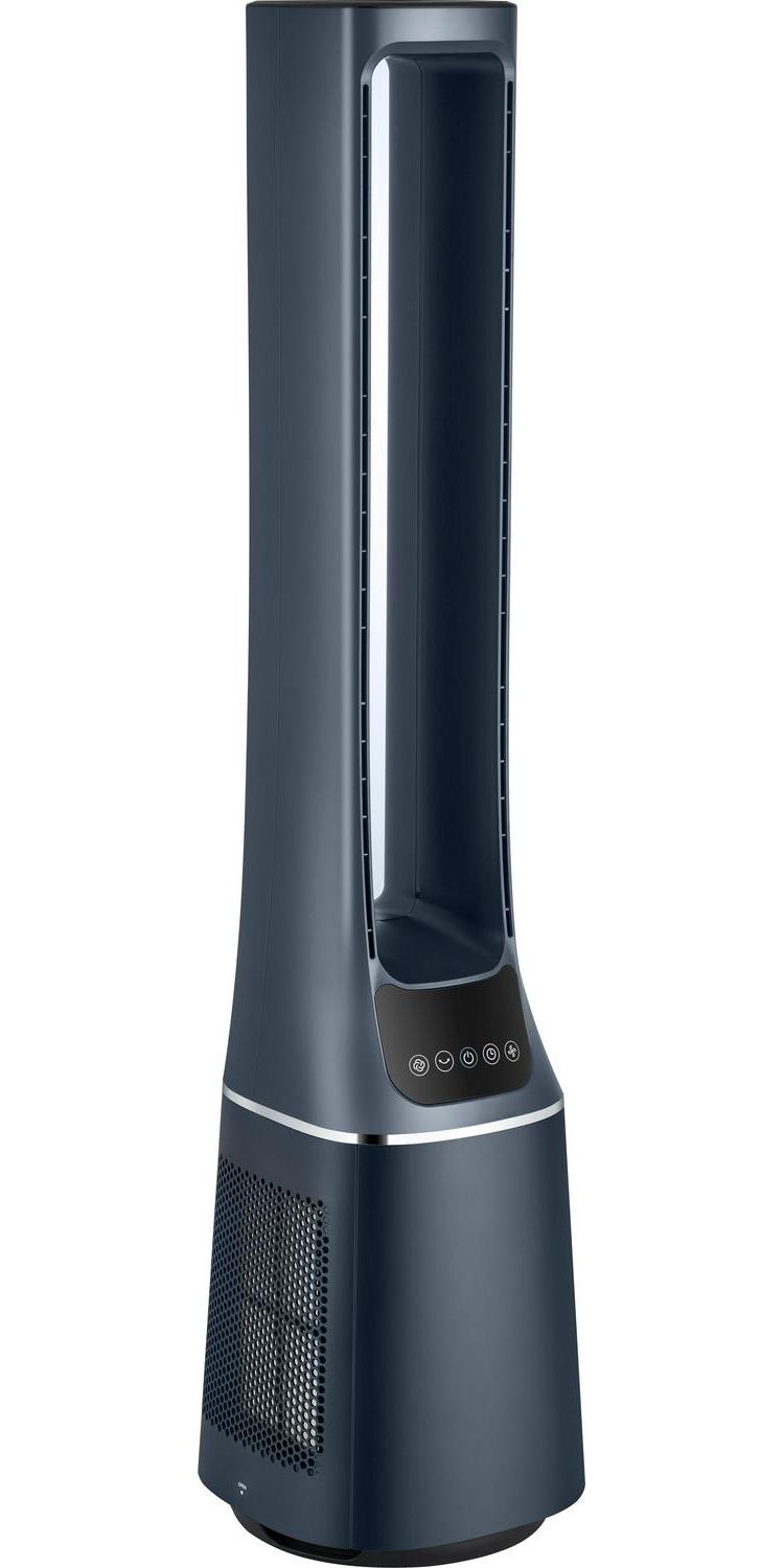 Midea 41" Tall 10-Speed Bladeless DC Tower Fan & HEPA Air Purifier with Remote Control, AMS150-PB, New, Blue - Image 10