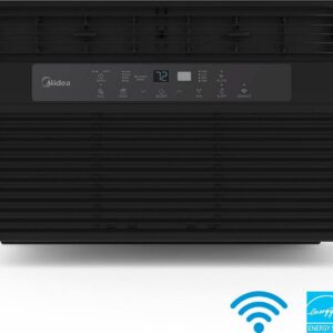 Midea 8,000 BTU 115V Smart Window Air Conditioner with Comfort Sense Remote, Covers up to 350 Sq. ft., Black, MAW08S1WBL, New