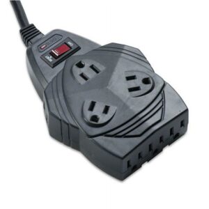 Mighty 8 Surge Protector, 8 Outlets, 6 Ft Cord, 1460 Joules, Black | Bundle of 2 Each