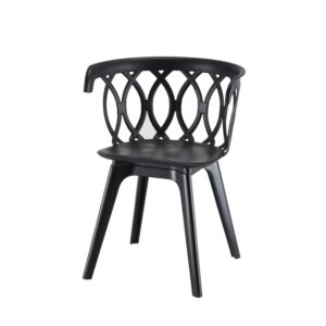 Warehouse of Tiffany Mila Black Polypropylene Dining Chair set of 2