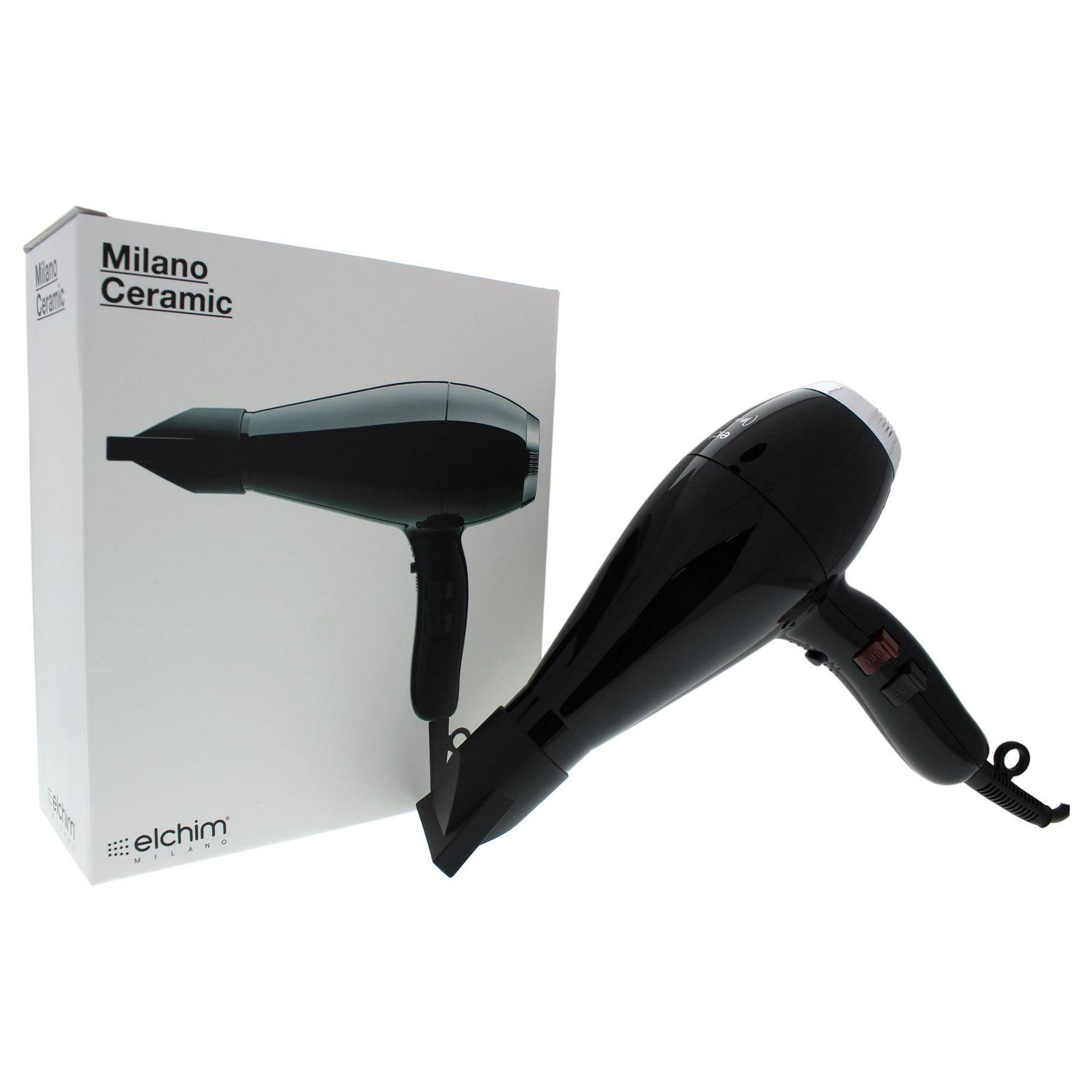 Milano Ceramic Hair Dryer - Black/Silver by Elchim for Unisex - 1 Pc Hair Dryer - Image 2