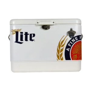 Miller Lite Ice Chest Cooler with Bottle Opener, 51L (54 qt), 85 Cans