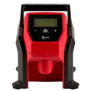 Milwaukee M12 Compact Inflator – Cordless Tire Inflator with TrueFill Auto Shut-Off, 120 PSI, LCD Display, Brass Chuck, Fast Inflation 2475-20 (Bare Tool)