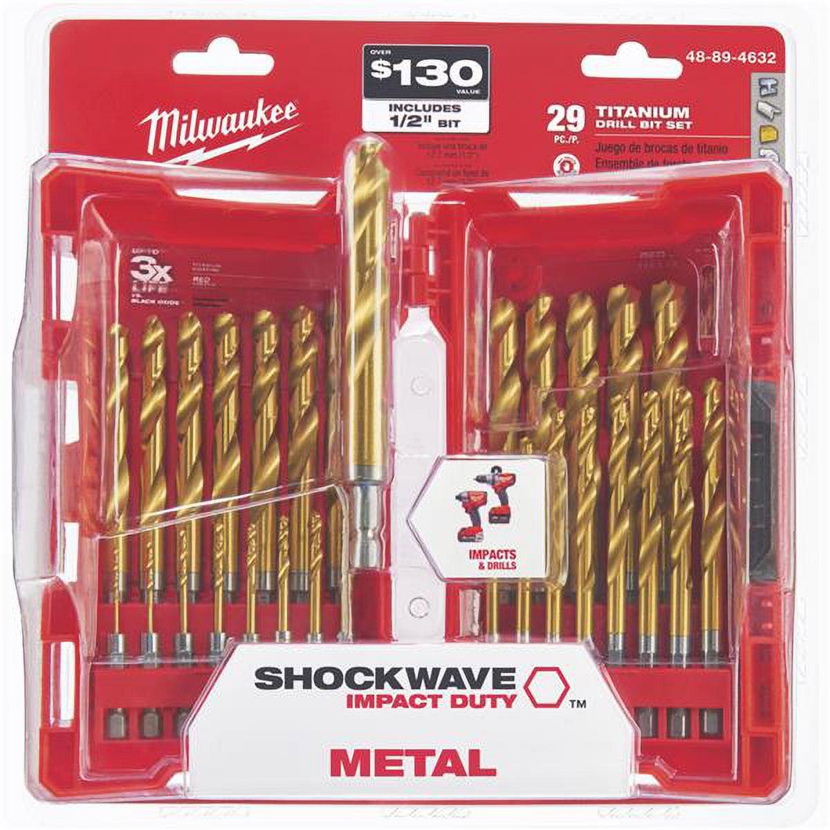 Milwaukee Shockwave 29-Piece Impact Drill & Drive Set 48-89-4632 - Image 7