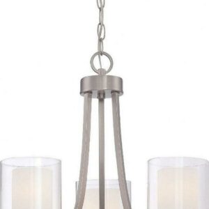4103-84-Minka Lavery-Parsons Studio - Mini Chandelier 3 Light Brushed Nickel in Transitional Style - 18.5 inches tall by 18 inches wide