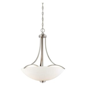 3 Light Pendant In Transitional Style 25.5 Inches Tall By 21.5 Inches Wide-Brushed Nickel Finish -Traditional Installation Minka Lavery 4964-84