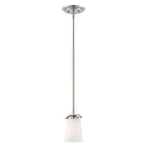 1 Light Mini Pendant In Transitional Style 7.5 Inches Tall By 4.75 Inches Wide-Brushed Nickel Finish Minka Lavery 4961-84