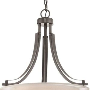 4104-172-Minka Lavery-Parsons Studio - Pendant 3 Light Translucent Sliver Linen in Transitional Style - 23.5 inches tall by 20.5 inches wide-Smoked