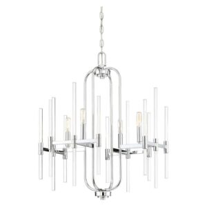 Minka Lavery - Pillar - Chandelier 4 Light Chrome in Transitional Style - 27.75