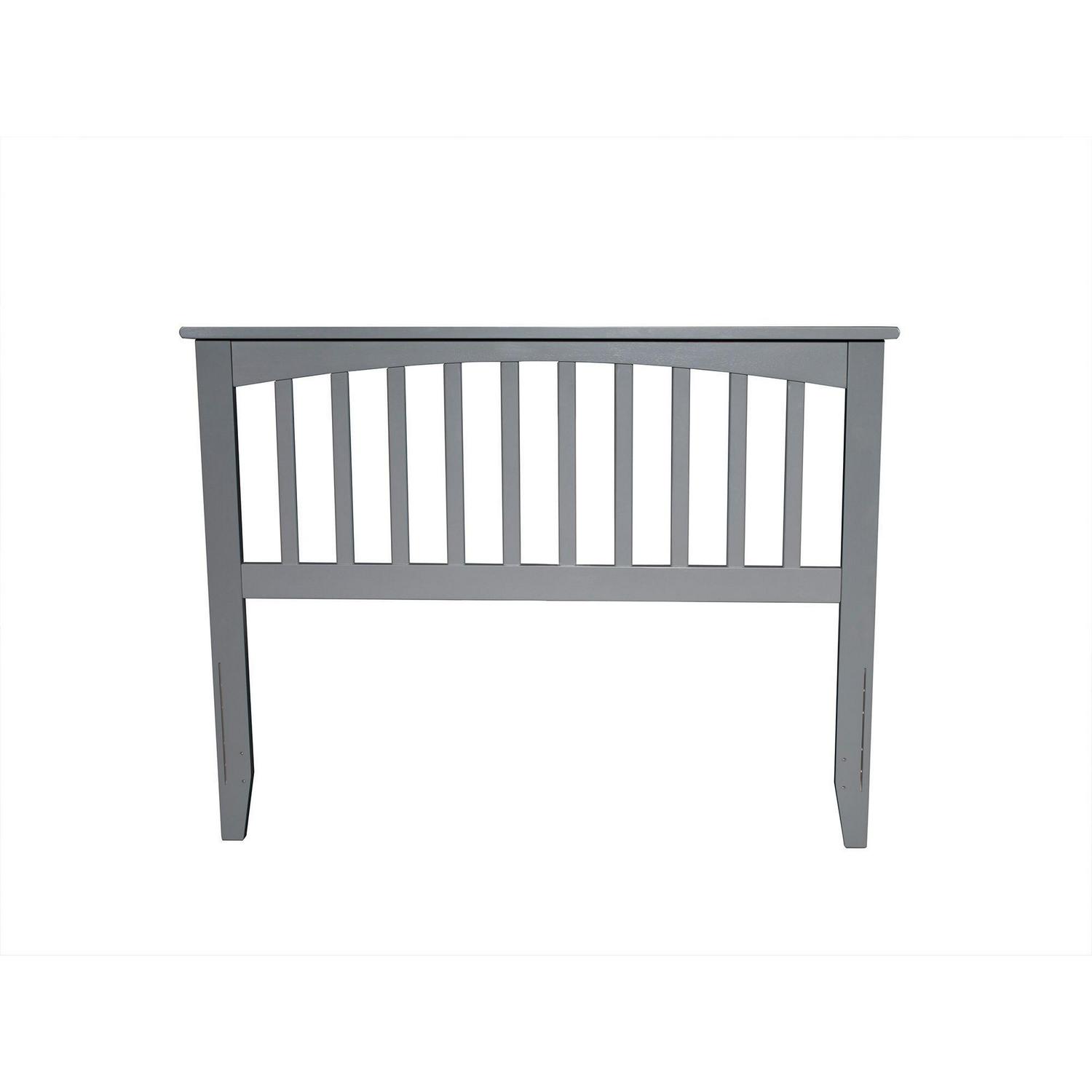 AFI Mission Full Solid Wood Headboard with Attachable Charger, Grey - Image 4