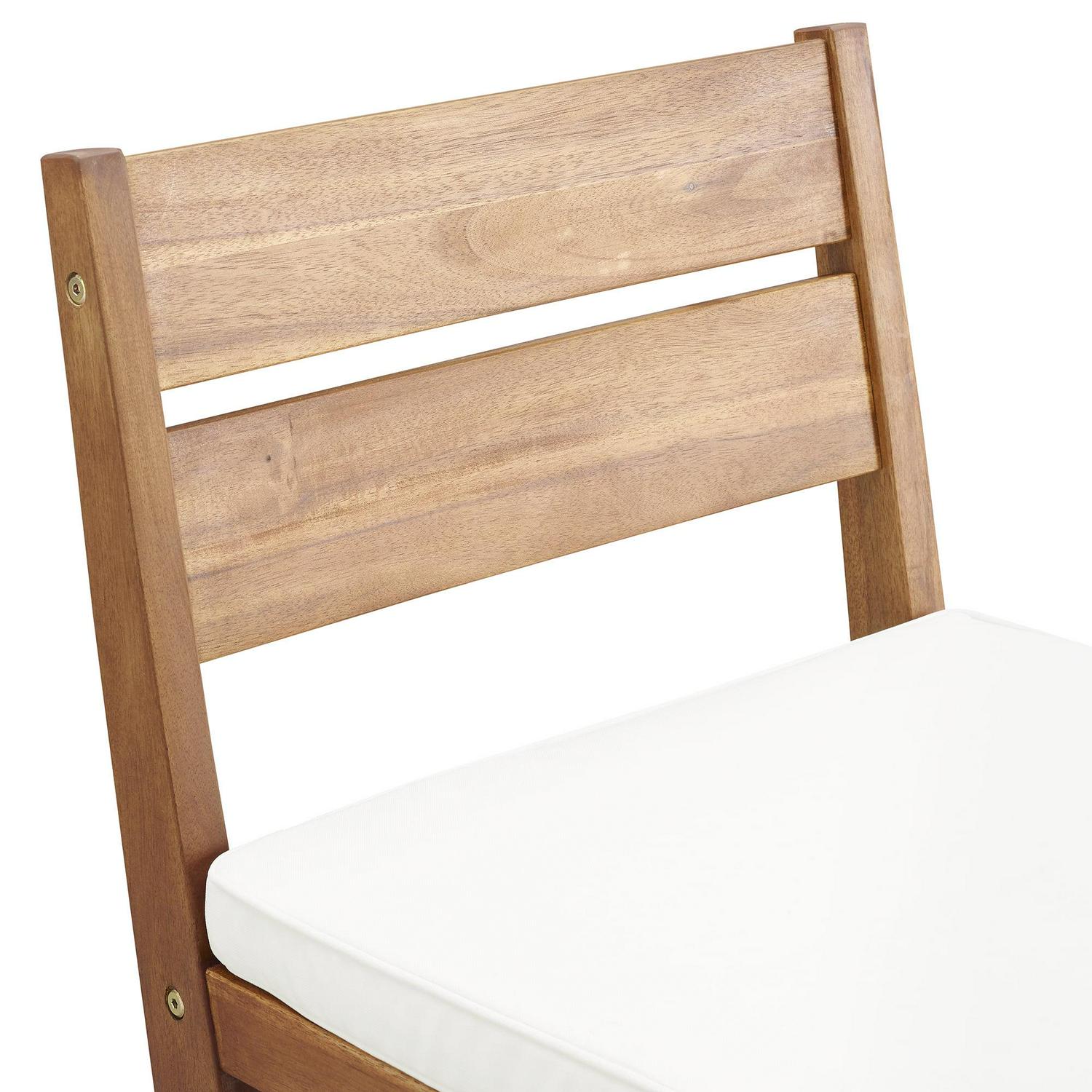 Walker Edison Modern Acacia Wood Patio Counter Stools, Set of 2, Dark Brown - Image 9