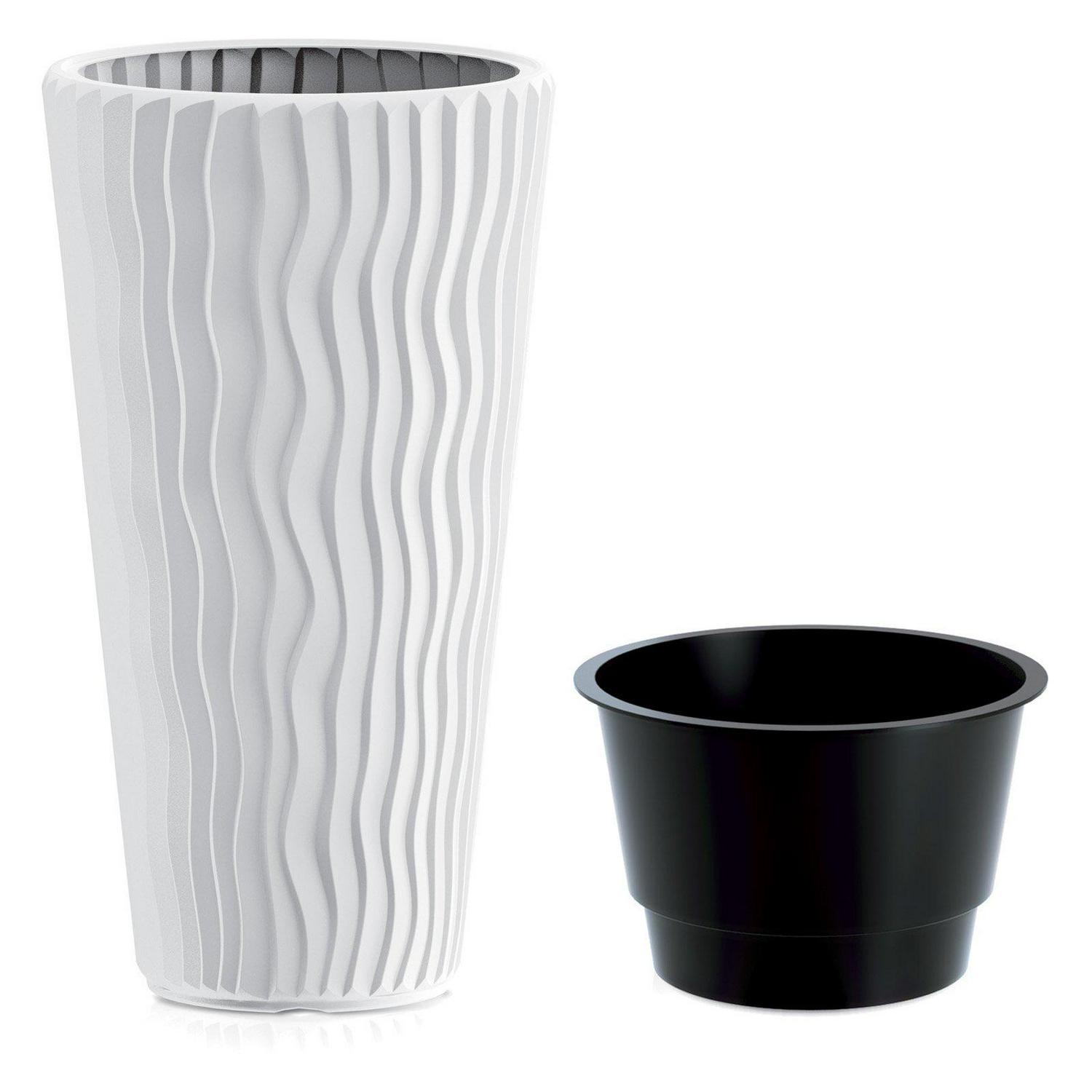 Modern Round Pot Planter with Insert - Image 3