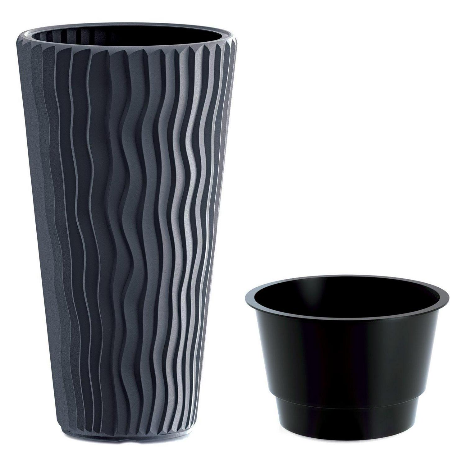 Modern Round Pot Planter with Insert - Image 8