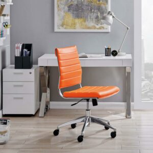 Modway Jive Armless Midback Leatherette Office Chair, Multiple Colors