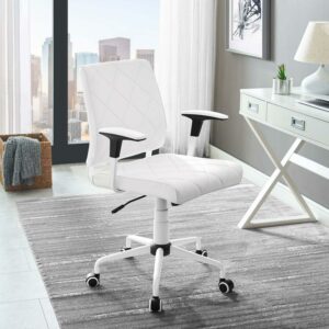 Modway Lattice Vinyl Office Chair in White