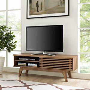 Modway Render 48" Modern Style Particleboard Wood TV Stand in Walnut