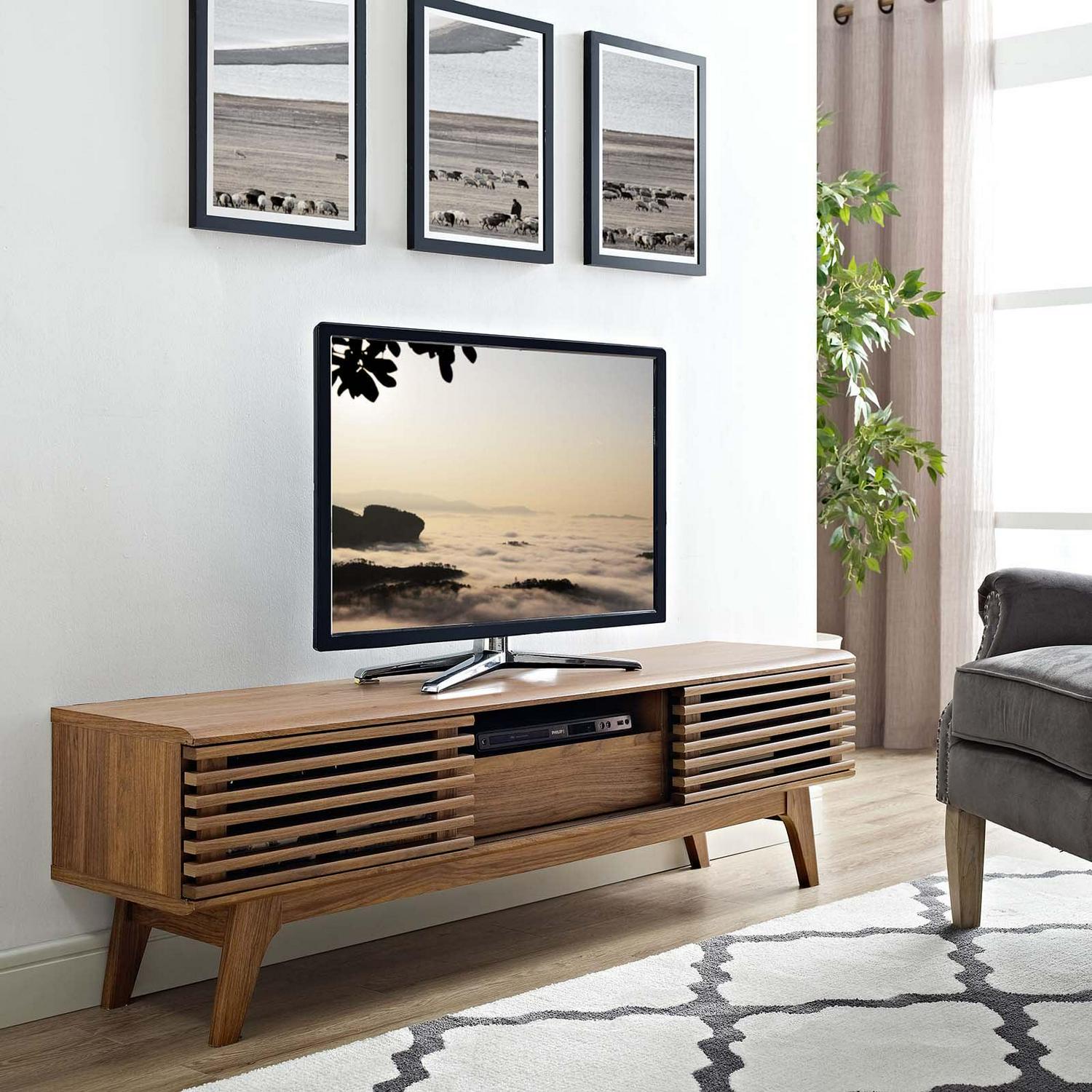 Modway Render 59" TV Stand in Walnut