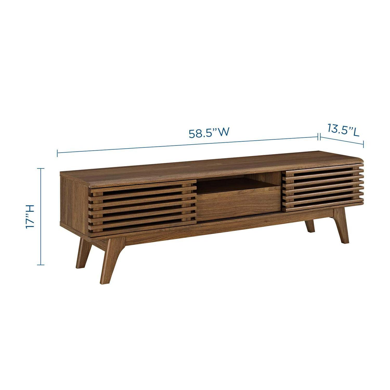 Modway Render 59" TV Stand in Walnut - Image 3