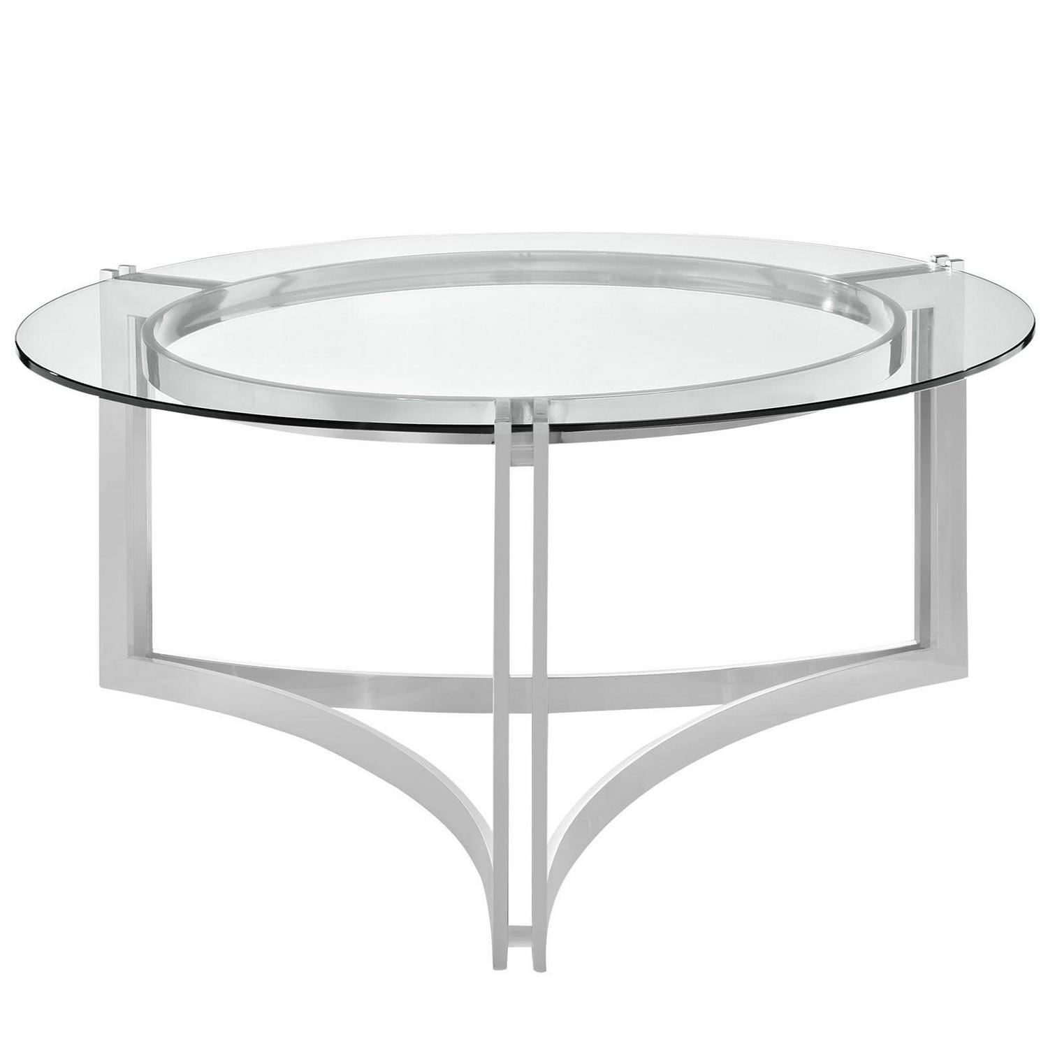 Silver Signet Stainless Steel Coffee Table - Image 4
