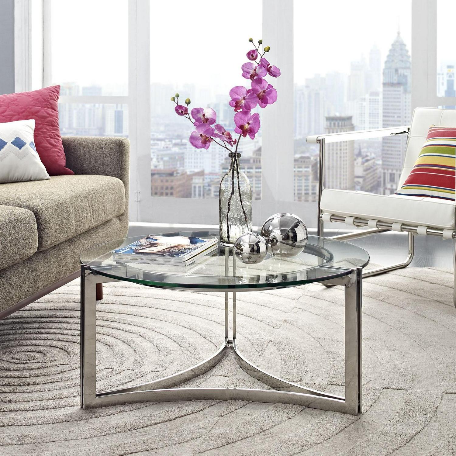 Silver Signet Stainless Steel Coffee Table