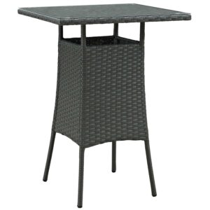 Modway Sojourn Small Outdoor Patio Bar Table in Chocolate