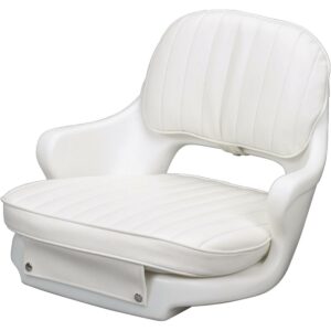 Moeller Standard Seat with Molded Arms, Cushion Set and Mounting Plate, White