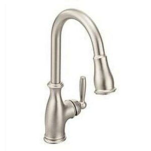 Moen 7185SRS Brantford 1 Handle Pull-Down Kitchen Faucet Power Spot Resist Stainless