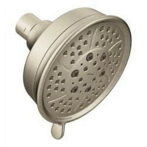 Moen Brushed Nickel Four-Function 4-3/8" Diameter Spray Head Eco-Performance Showerhead