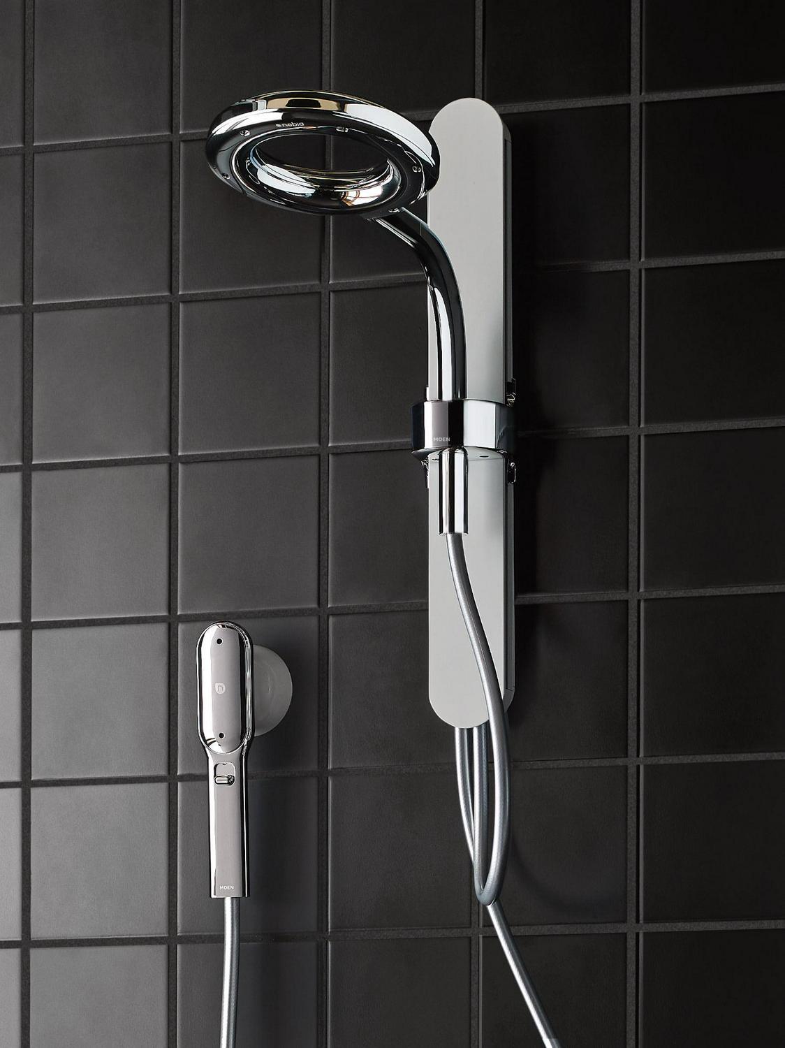 Moen N207C0Blc Matte Black/Chrome Two-Function 7.9" Diameter Head Standard With Handshower - Image 7