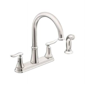Moen Solidad Two-Handle High Arc Kitchen Faucet with Side Sprayer