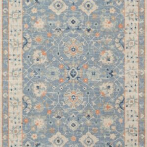 Momeni Anatolia Machine Made Wool and NylonBlue Area Rug 7'9" X 9'10"