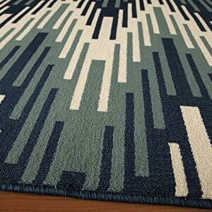Momeni Contemporary Rectangle Area Rug, Blue, 5'3" X 7'6"