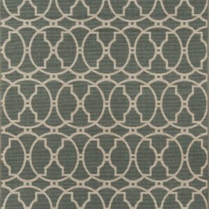 Momeni Baja Indoor/Outdoor Geometric & Abstract Modern Contemporary Area Rugs, Gray/White/