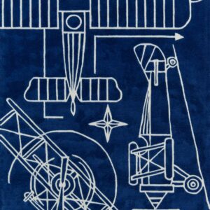 Momeni Lil Mo Hipster 2' X 3' Contemporary Hand Tufted Rug in Navy