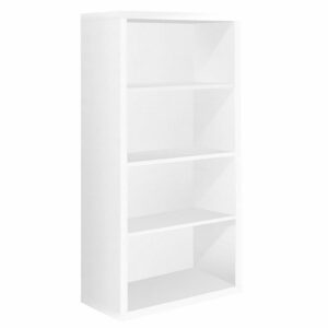 Bookshelf Bookcase Etagere 5 Tier 48"H Office Bedroom Laminate White
