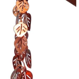 Monarch Rain Chains Pure Copper Cascading Leaves Rain Chain Replacement Downspout for Gutter, 8.5 ft
