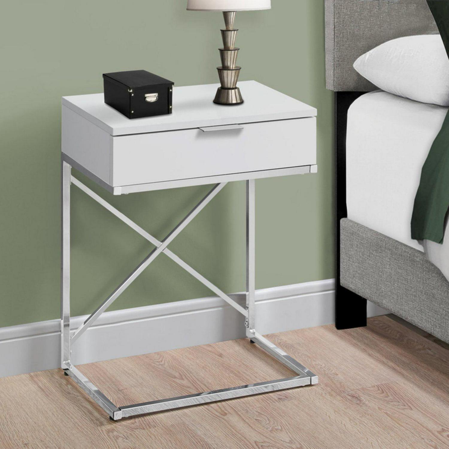 Accent Table Side End Nightstand Lamp Living Room Bedroom Metal Brown - Image 11