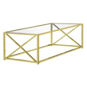 Coffee Table Accent Cocktail Rectangular Living Room 44"L Metal Gold