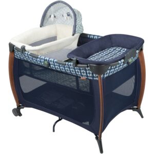 Monbebe Flex Deluxe Portable Baby Playard with Bassinet and Changer, Boho
